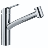 Franke SMA-PO-SNI Smart Single Handle Pull-Out Kitchen Faucet, Satin Nickel