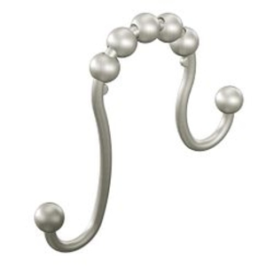 Creative Specialties® SR2200BN Double Shower Curtain Ring, 2.84 in L x 3.1 in W, Steel, Brushed Nickel
