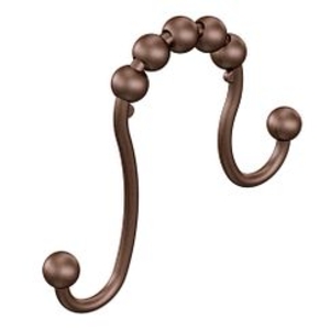 Creative Specialties® SR2200OWB Double Shower Curtain Ring, 2.84 in L x 3.1 in W, Steel, Old World Bronze