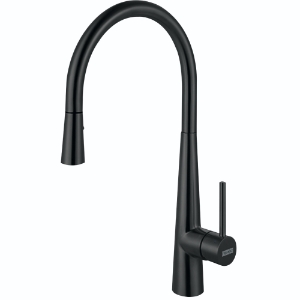 Franke STL-PD-IBK Steel 17.5-inch Single Handle Pull-Down Kitchen Faucet, Industrial Black