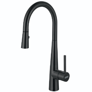 Franke STL-PR-IBK Steel 16.7-in Single Handle Pull-Down Kitchen Faucet, Industrial Black
