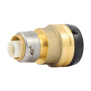 Sharkbite® UXL014128 Reducing Coupling, 1-1/2 x 1 in Nominal, Push-to-Connect End Style, DZR Brass