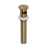 Rohl® 0127DOFAG Lavatory Push Drain With Overflow, Antique Gold