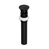 Rohl® 0127DOFMB Lavatory Push Drain With Overflow, Matte Black