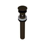 Rohl® 5445TCB Lavatory Push Drain Without Overflow, Tuscan Brass