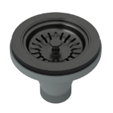 Rohl® 735BKS Basket Strainer, Black Stainless Steel