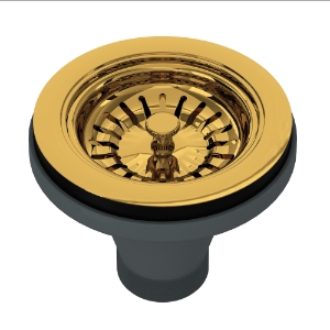 Rohl® 735ULB Basket Strainer, Unlacquered Brass