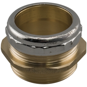Sioux Chief 270-6 DWV Connector With Brass Ferrule, 1-1/2 in Nominal, Tube x MNPT End Style, Solid Brass