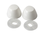 Sioux Chief 490-11240 Closet Bolt Cover Cap With Round Washer, Polypropylene, White