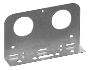 Sioux Chief PipeEye™ 521-558 Dual Hole Suspension Bracket, 1-11/32 in Hole, 25 lb, Steel, Galvanized