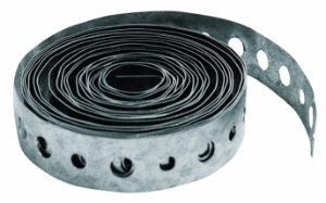 Sioux Chief 524-50 Metal Hanger Strap, Alternating 1/4 and 3/16 in Hole, 50 ft L x 3/4 in W, Galvanized