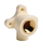 Sioux Chief MetalHead™ 616-CG2E3 90 deg Tub/Shower Drop-Ear Elbow, 1/2 in Nominal, CPVC x FNPT End Style, CPVC