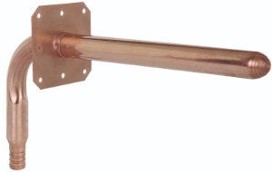 Sioux Chief 630X248E Square O-Strap 90 deg Stub-Out Elbow, 1/2 in Nominal, F1807 PowerPEX® Crimp™ x CTS End Style, Copper
