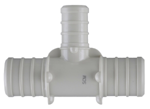 Sioux Chief 641XP322 Tee, 3/4 x 1/2 x 1/2 in, F2159 PowerPEX® AccuCrimp™, Polysulfone