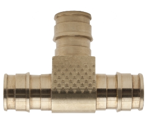 Sioux Chief 641WG222 1-Piece Tee, 1/2 in, F1960 PEX Grip™, Brass