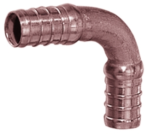 Sioux Chief 642X2 1-Piece 90 deg Directional Elbow, 1/2 in Nominal, F1807 PowerPEX® Crimp™ End Style, Copper