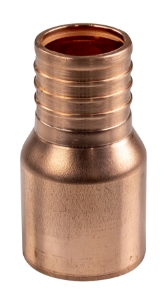 Sioux Chief 643X3 1-Piece Straight Adapter, 3/4 in, F1807 PowerPEX® Crimp™ x Male C, Copper