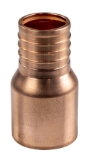 Sioux Chief 643X4 1-Piece Straight Adapter, 1 in, F1807 PowerPEX® Crimp™ x Male C, Copper