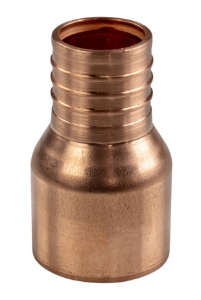 Sioux Chief 644X4 1-Piece Straight Adapter, 1 in, F1807 PowerPEX® Crimp™ x Female C, Copper