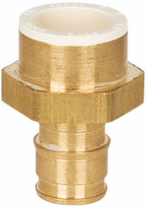 Sioux Chief PowerPEX® 645WGC2 Straight Adapter, 1/2 in, CPVC x F1960 PEX Grip™, Brass