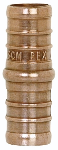Sioux Chief 645X2 1-Piece Hose Coupling, 1/2 in Nominal, F1807 PowerPEX® Crimp™ End Style, Copper