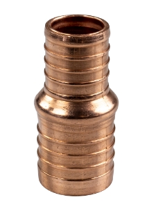 Sioux Chief 645X32 1-Piece Reducing Coupling, 1/2 x 3/4 in Nominal, F1807 PowerPEX® Crimp™ End Style, Copper