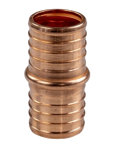 Sioux Chief 645X3 1-Piece Hose Coupling, 3/4 in Nominal, F1807 PowerPEX® Crimp™ End Style, Copper