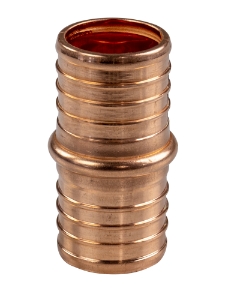 Sioux Chief 645X4 1-Piece Hose Coupling, 1 in Nominal, F1807 PowerPEX® Crimp™ End Style, Copper