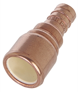 Sioux Chief MetalHead™ 645XC3 Straight Adapter Coupling, 3/4 in Nominal, F1807 PowerPEX® Crimp™ x CPVC End Style, Copper