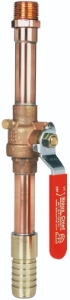 Sioux Chief 646-GP4412FD Water Serve Connector With Drain, Barbed 1 in Inlet, MNPT 1 in Outlet, Copper Body