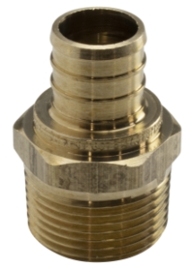 Sioux Chief 646XG32 1-Piece Straight Adapter, 1/2 x 3/4 in, F1807 PEX Crimp™ x MNPT, Brass