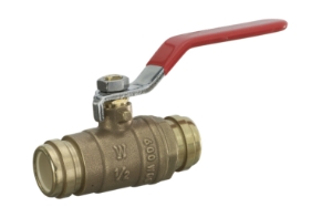 Sioux Chief MetalHead™ 648-CG2FP Ball Valve, 1/2 in Nominal, CPVC End Style, Brass Body, Full Port