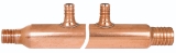 Sioux Chief PowerPEX® BranchMaster™ 672X0497 Manifold, 3/4 x 1 x 1/2 in Nominal, F1807 PEX Crimp™ End Style, Copper