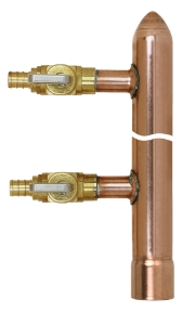 Sioux Chief PowerPEX® BranchMaster™ 672XV1010 Manifold with Valve, (10) 1/2 in Outlets, Copper