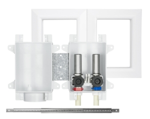 Sioux Chief OxBox™ 696-G2313CF Outlet Box with (2) MiniRester™ Water Hammer Arresters and Plain Valve, 1/2 in CPVC Male Inlet, 3/4 in Male Hose Thread Outlet, ABS