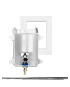 Sioux Chief OxBox™ 696RG1000XF Fire-Rated Ice Maker Outlet Box with MiniRester™ Water Hammer Arresters, 1/2 in F1807 PEX Crimp™ Inlet, ABS