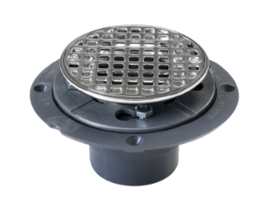 Sioux Chief 821-2PCP Shower Pan Drain with Ring and Strainer, 2 in Nominal, Solvent Weld Connection, 4-1/4 in, PVC Drain