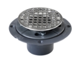 Sioux Chief 821-2PCP Shower Pan Drain with Ring and Strainer, 2 in Nominal, Solvent Weld Connection, 4-1/4 in, PVC Drain