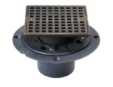 Sioux Chief 821-2PQRB Shower Pan Drain with Ring and Strainer, 2 in Nominal, Solvent Weld Connection, 4-1/8 in, PVC Drain