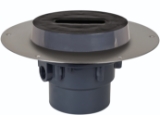 Sioux Chief Halo™ 822-3PF Adjustable Floor Drain with Deck Flange and Coring Plug, 3 in Outlet, Hub Connection, PVC Drain