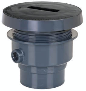 Sioux Chief FinishLine™ 832-36PF Adjustable Floor Drain with Coring Plug, 3 in Outlet, Hub Connection, PVC Drain