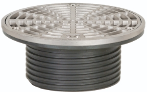 Sioux Chief FinishLine™ 832-4DHSR Adjustable Floor Drain, 6-1/2'' Round Stainless Steel Ring & Strainer