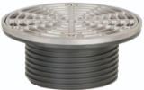 Sioux Chief FinishLine™ 832-4DHSR Adjustable Floor Drain, 6-1/2'' Round Stainless Steel Ring & Strainer