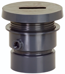 Sioux Chief FinishLine™ 832-4PF Adjustable Floor Drain with Coring Plug, 4 in Outlet, Hub Connection, PVC Drain