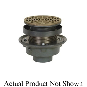 Sioux Chief FinishLine™ 833-23DNRB Floor Drain with Ring and Strainer, 3 in Outlet, No-Hub Connection, Ductile Iron Drain