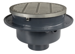 Sioux Chief FatMax™ 860-3PZ Large Capacity Floor Drain with Ring and Strainer, 3 x 4 in Outlet, Hub Connection, PVC Drain