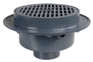 Sioux Chief FatMax™ 860-3P Large Capacity Floor Drain with Strainer, 3 x 4 in Outlet, Hub Connection, PVC Drain
