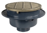 Sioux Chief FatMax™ 860-4PN Large Capacity Floor Drain with Ring and Strainer, 4 in Outlet, Hub Connection, PVC Drain