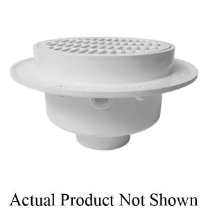 Sioux Chief FatMax™ 860-W3PX Floor Sink, 3 in Drain Opening, 6-3/8 in H, Round, PVC, White