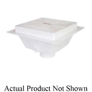 Sioux Chief SquareMax™ 861-2PI Floor Sink with Ring and Strainer, 2 in Drain Opening, 7-7/16 in H, PVC